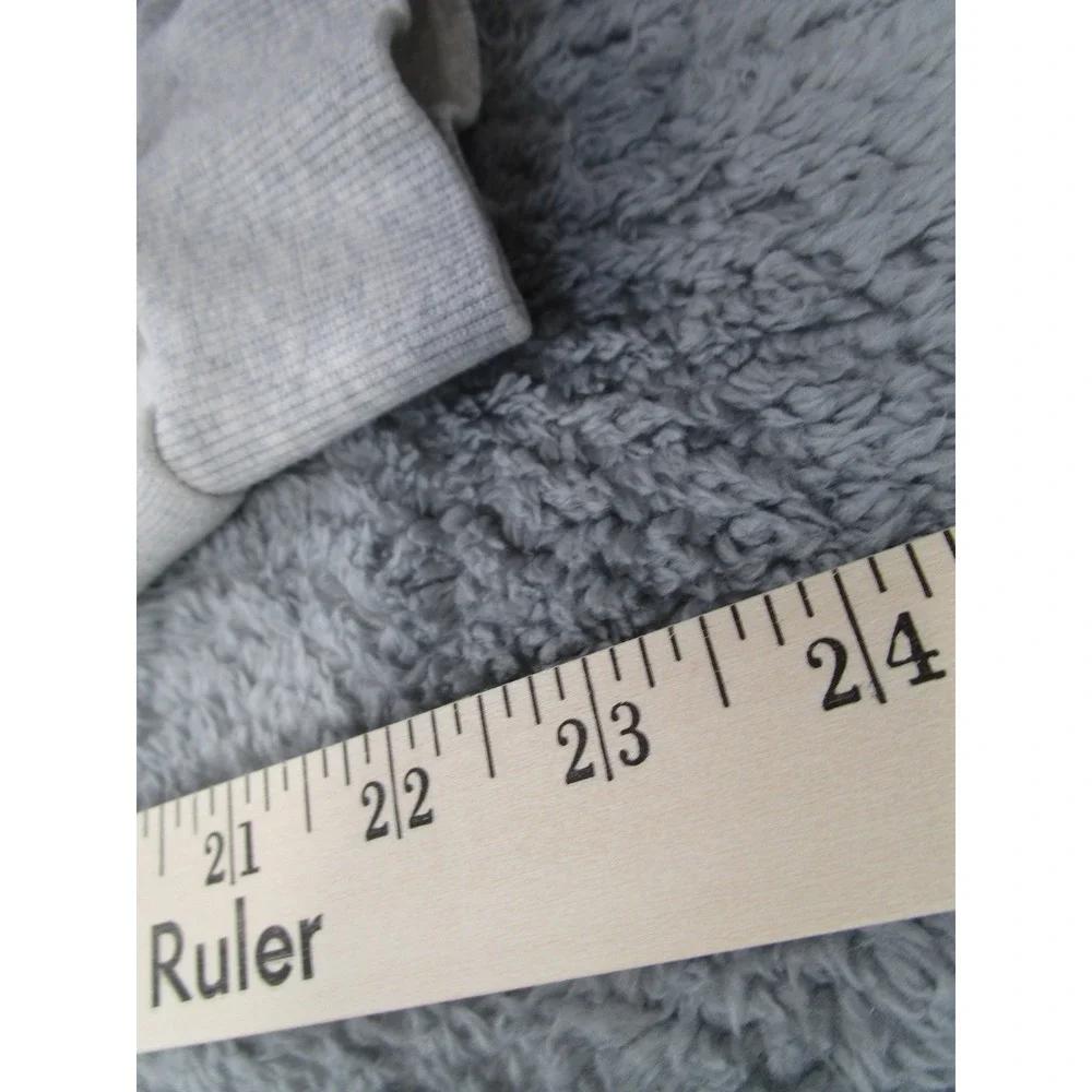 Lululemon Mens Quarter Zip Sweatshirt Heather Gray Fleece Pullover Mock Neck